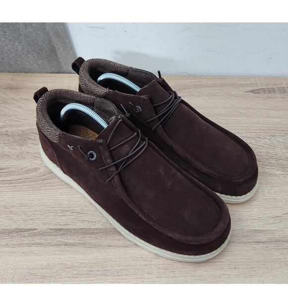 Bruno Marc Men's Size 10 Slip On Low Chukka Boots Casual Loafers Brown Suede - Picture 2 of 10